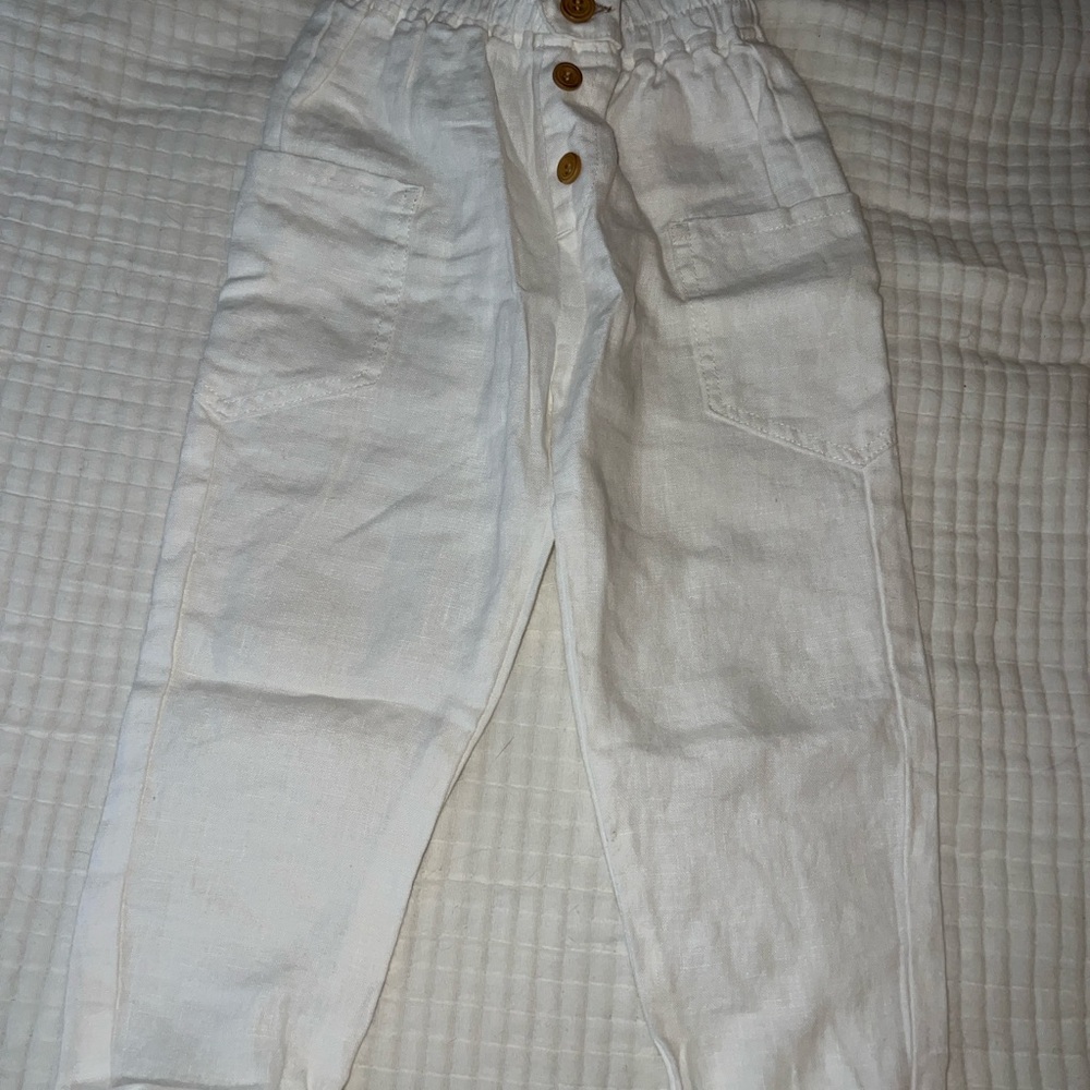 toddler ZARA white casual pants